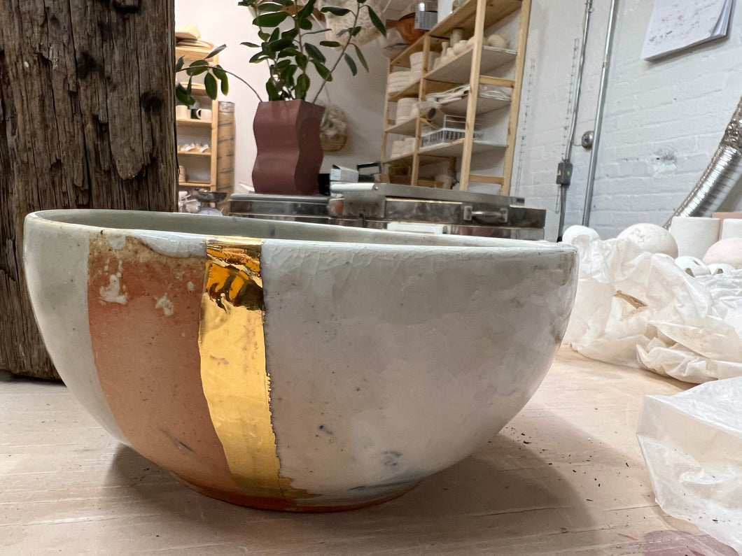 Pownal Woodfire Bowl #12 - Large w/ Gold